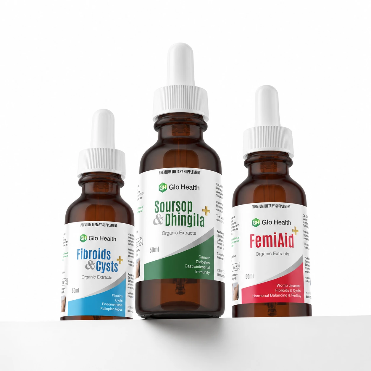 Glo Health Namibia — product packaging